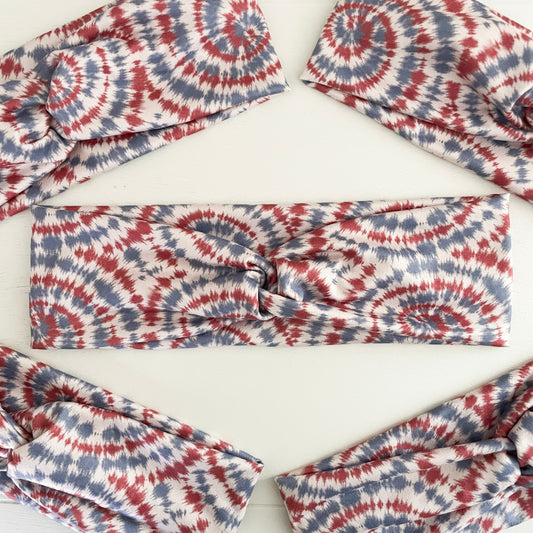 Vintage Tie Dye Twist Headband