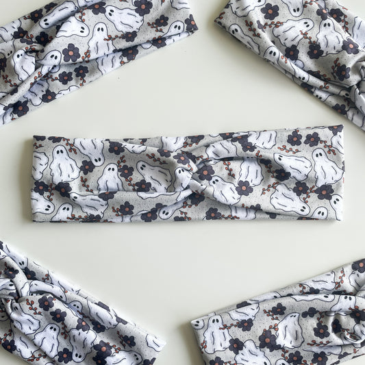 Floral Ghosts Twist Headband
