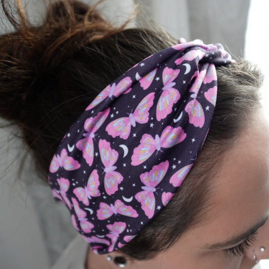 Pastel Moth Twist Headband