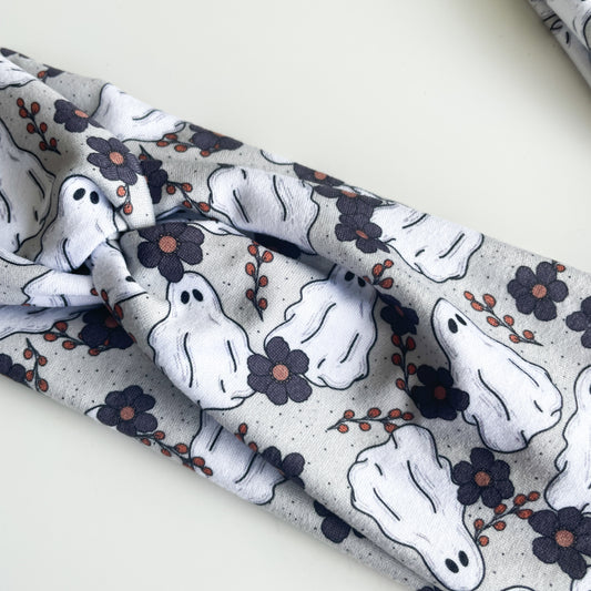 Floral Ghosts Twist Headband