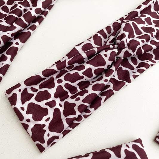 Brown Cow Twist Headband