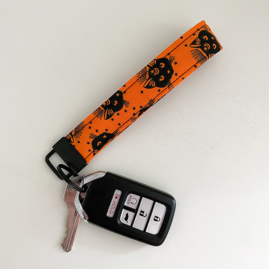 Black Cat Keychain Wristlet