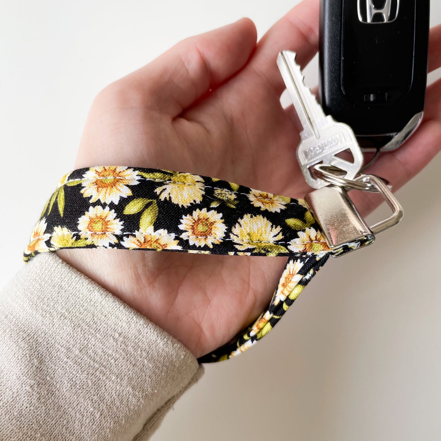 Sunflower Keychain Wristlet