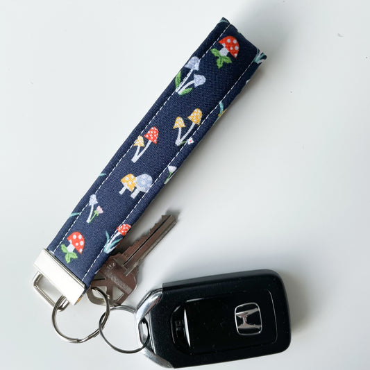 Mushroom Keychain Wristlet
