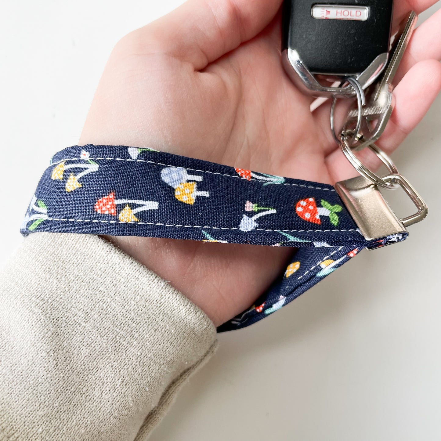 Mushroom Keychain Wristlet