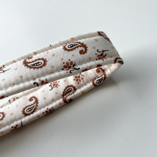 Neutral Paisley Keychain Wristlet