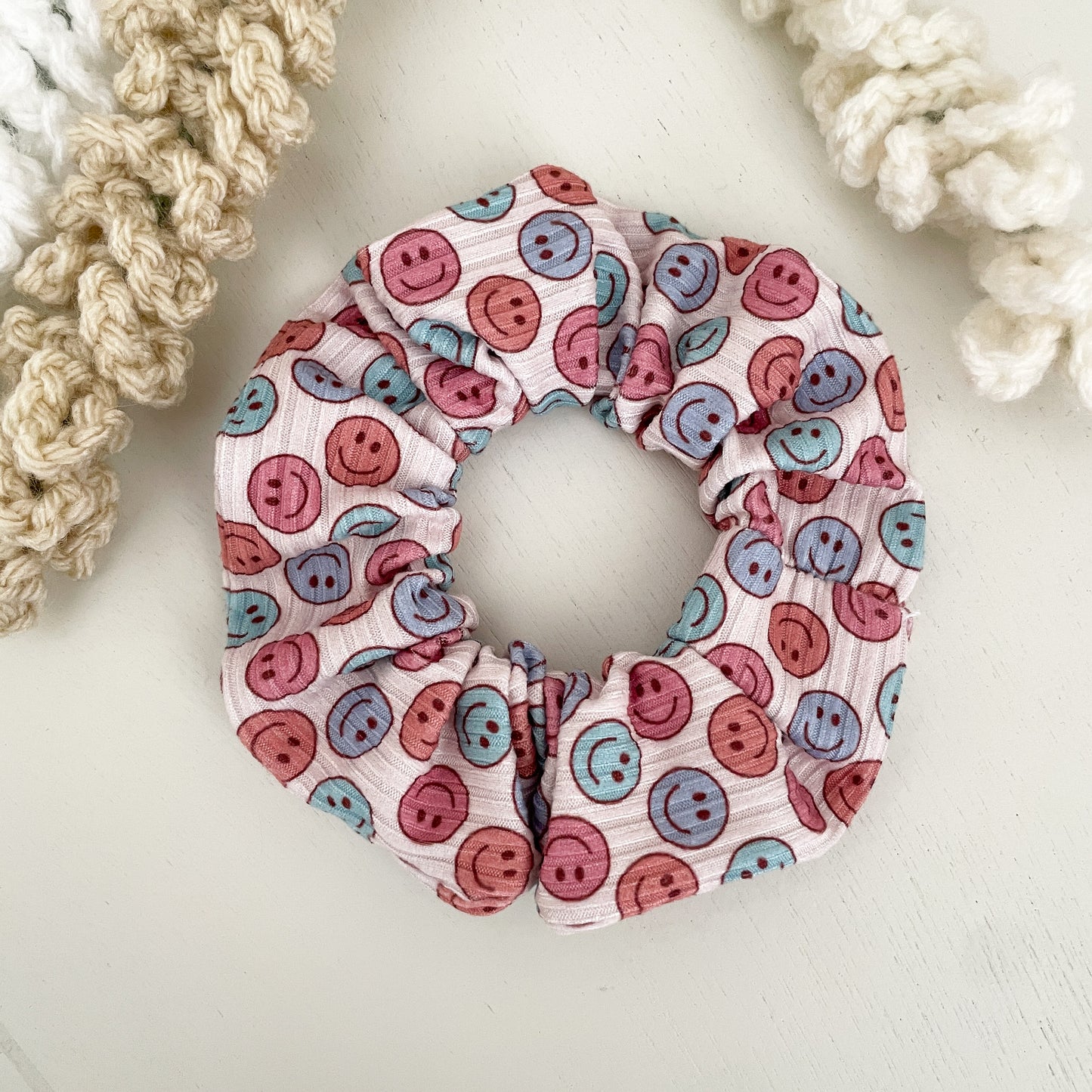 Smiley Face Scrunchie