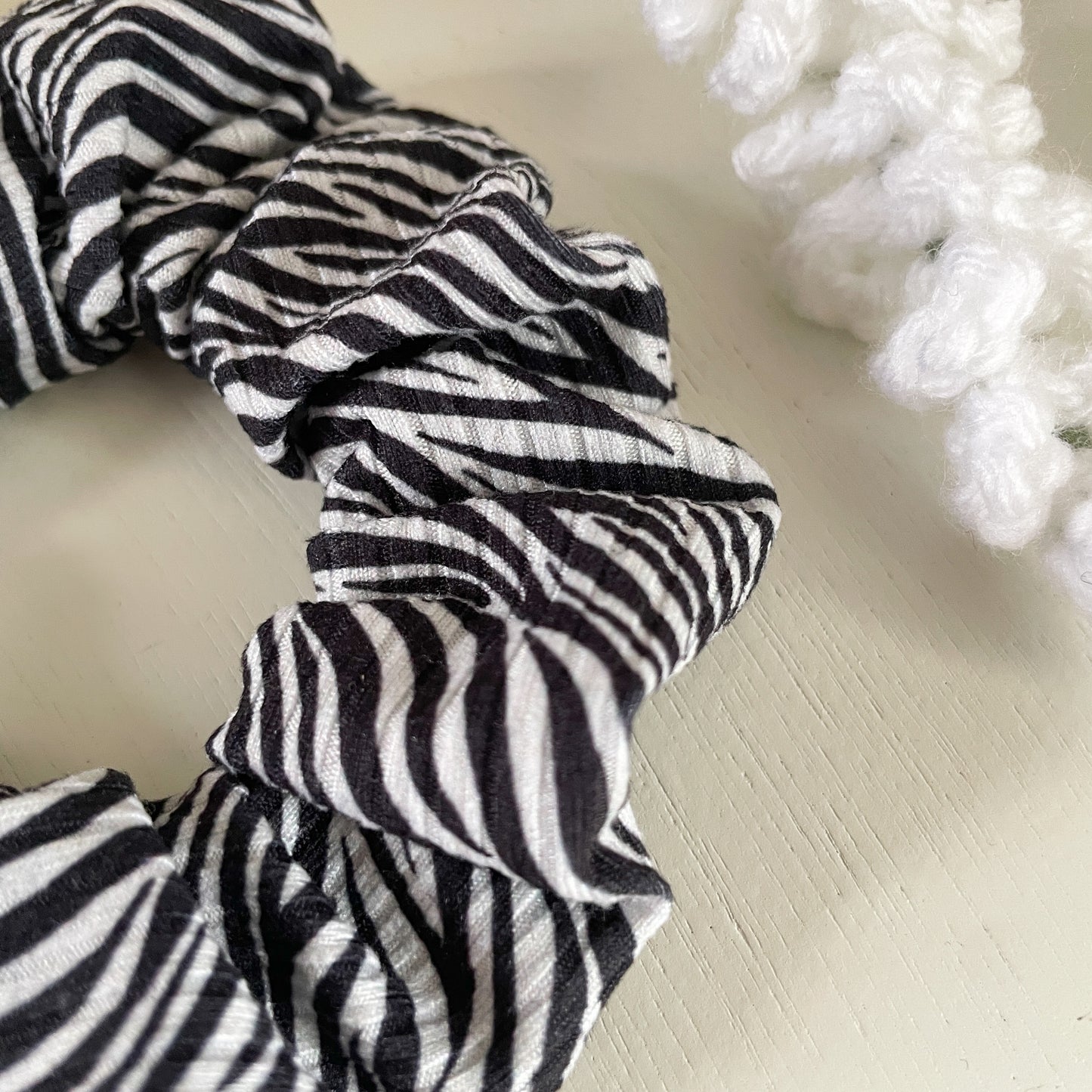 Zebra Print Scrunchie