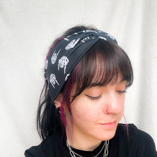 Rock Skeleton Twist Headband