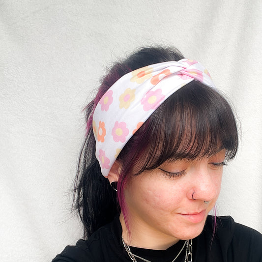 Colorful Daisies Twist Headband