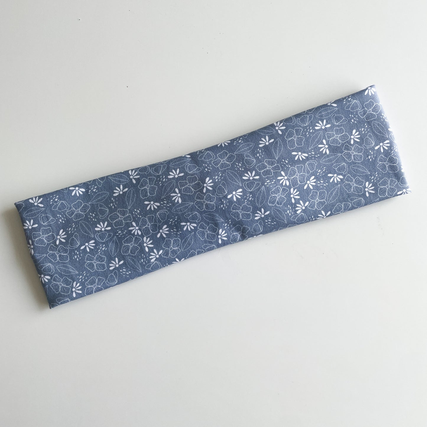 Blue Floral Twist Headband