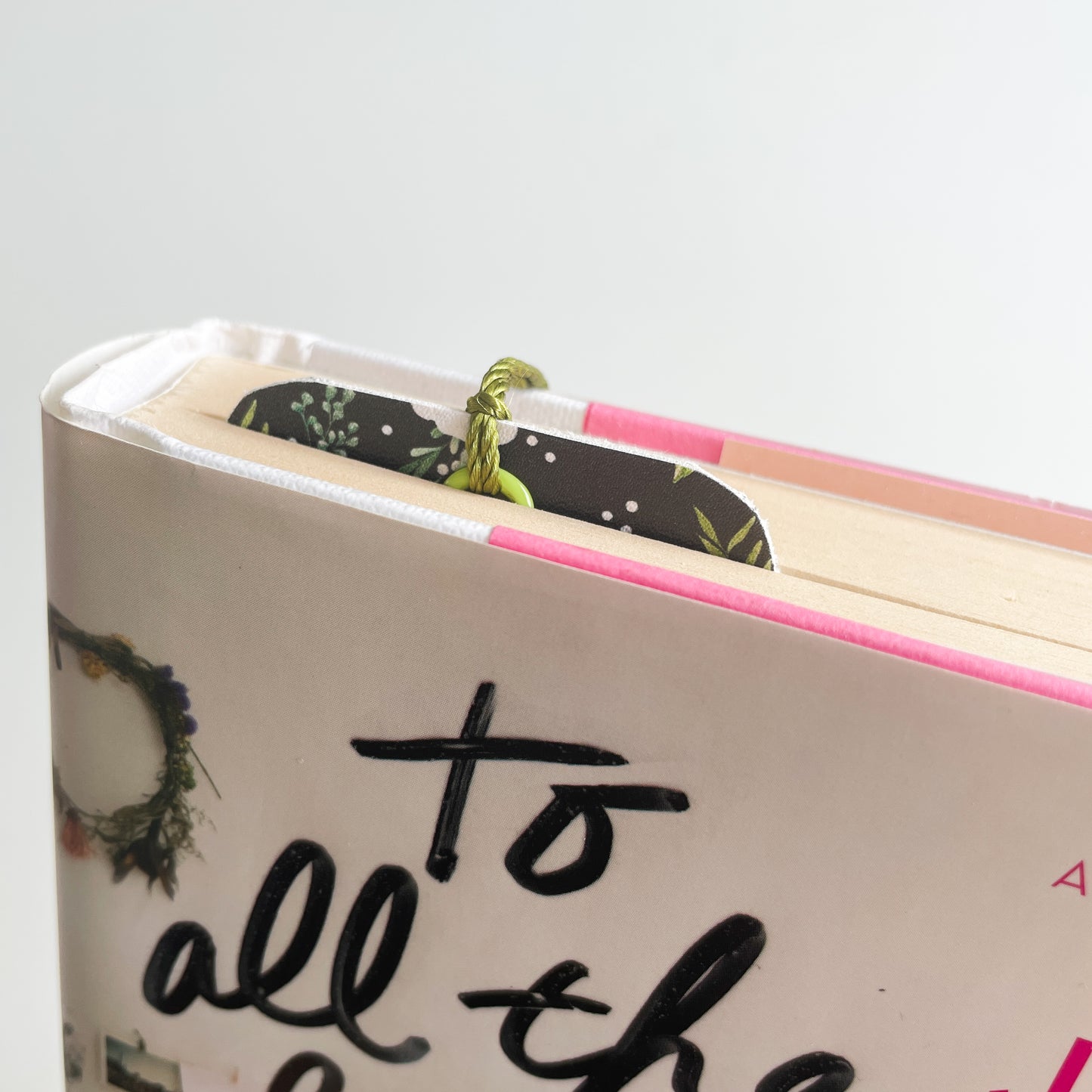 Black Floral Bookmark