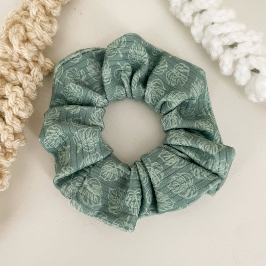 Monstera Leaf Scrunchie