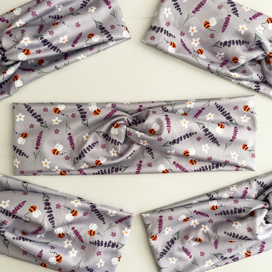 Lavender Bee Twist Headband