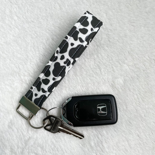 Cow Print Keychain Wristlet