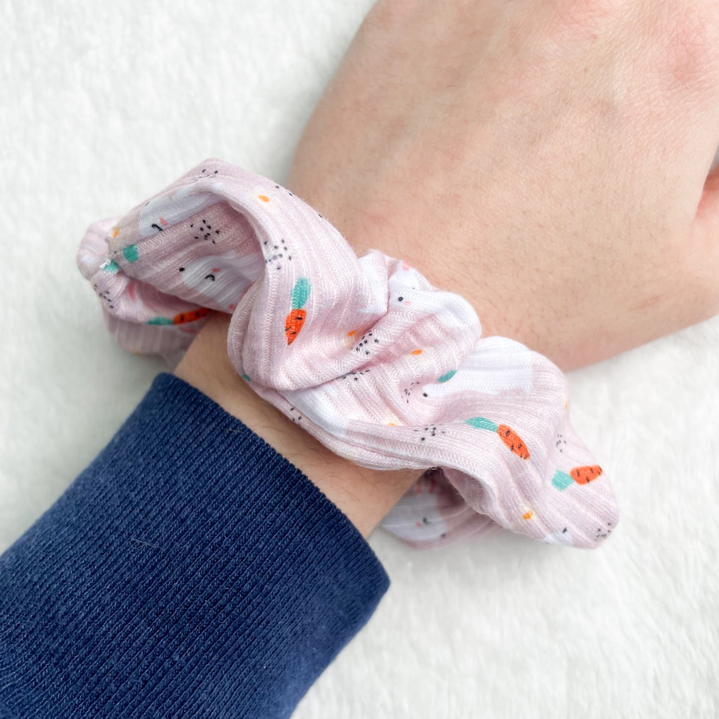 Bunnies and Carrots Scrunchie