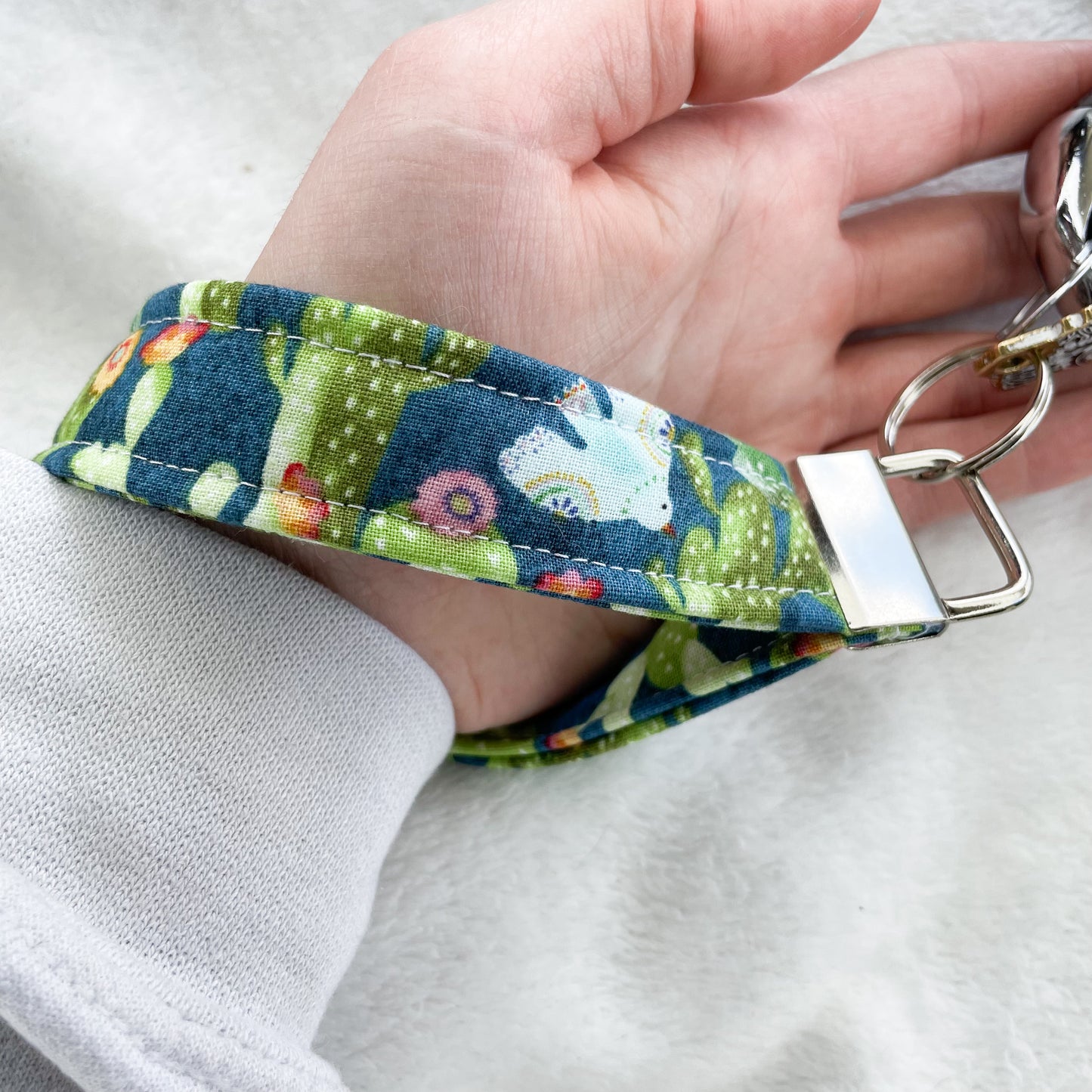 Succulent Keychain Wristlet