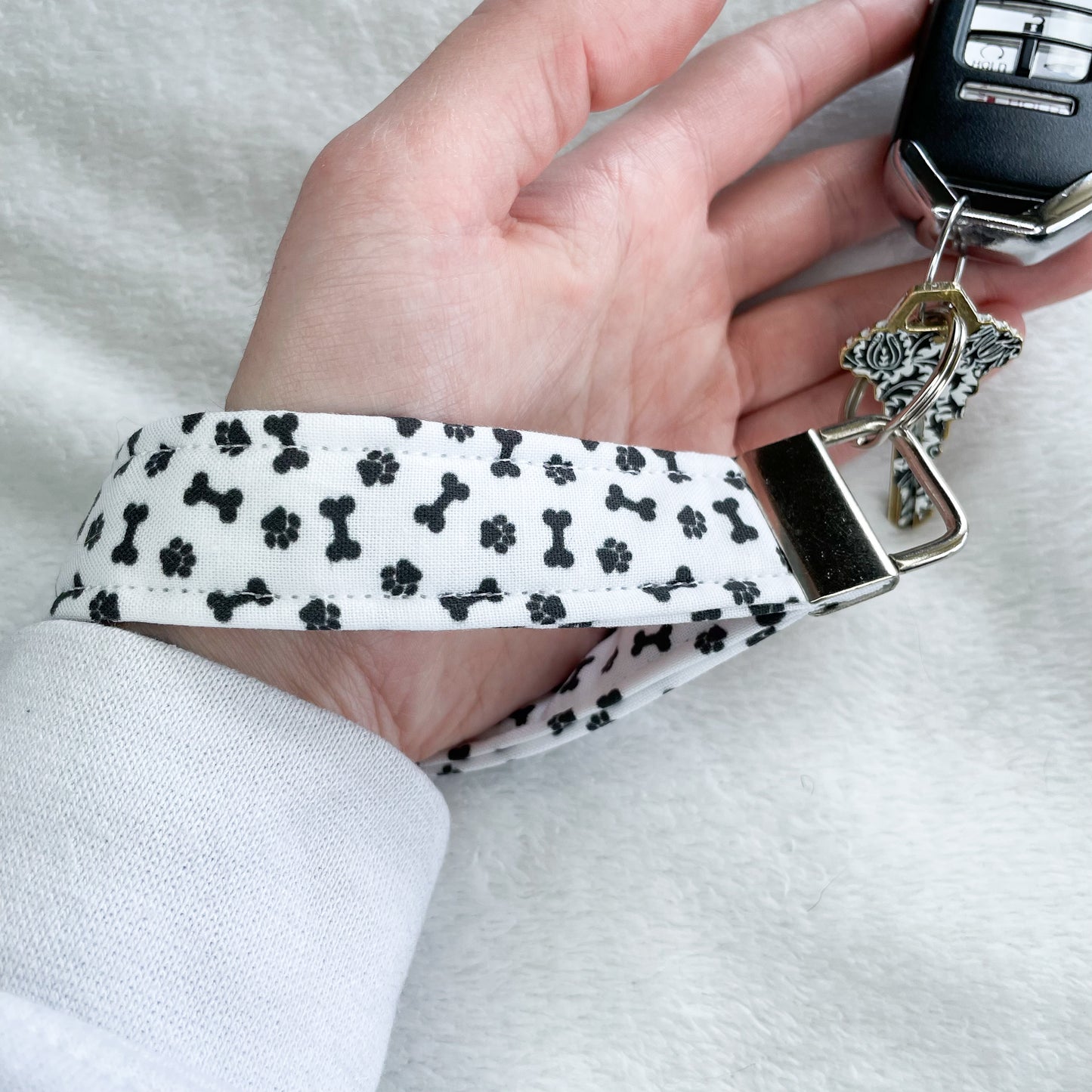 Paws and Bones Keychain Wristlet
