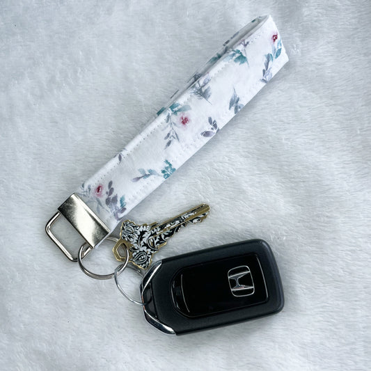 Minimalistic Floral Keychain Wristlet