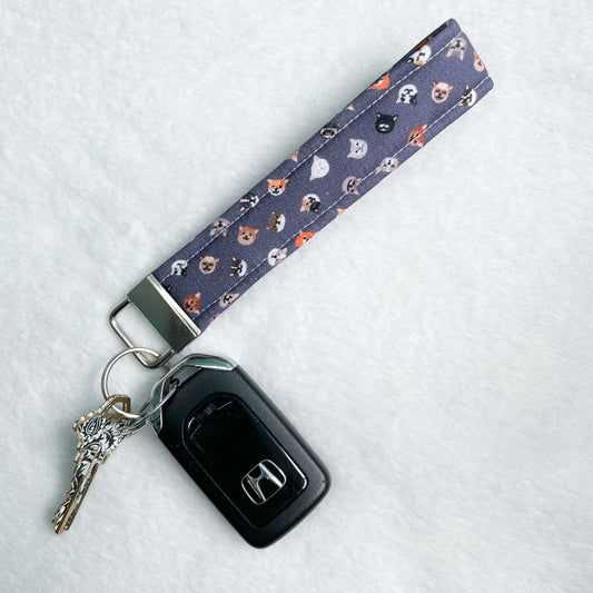 Cats and Dogs Keychain Wristlet