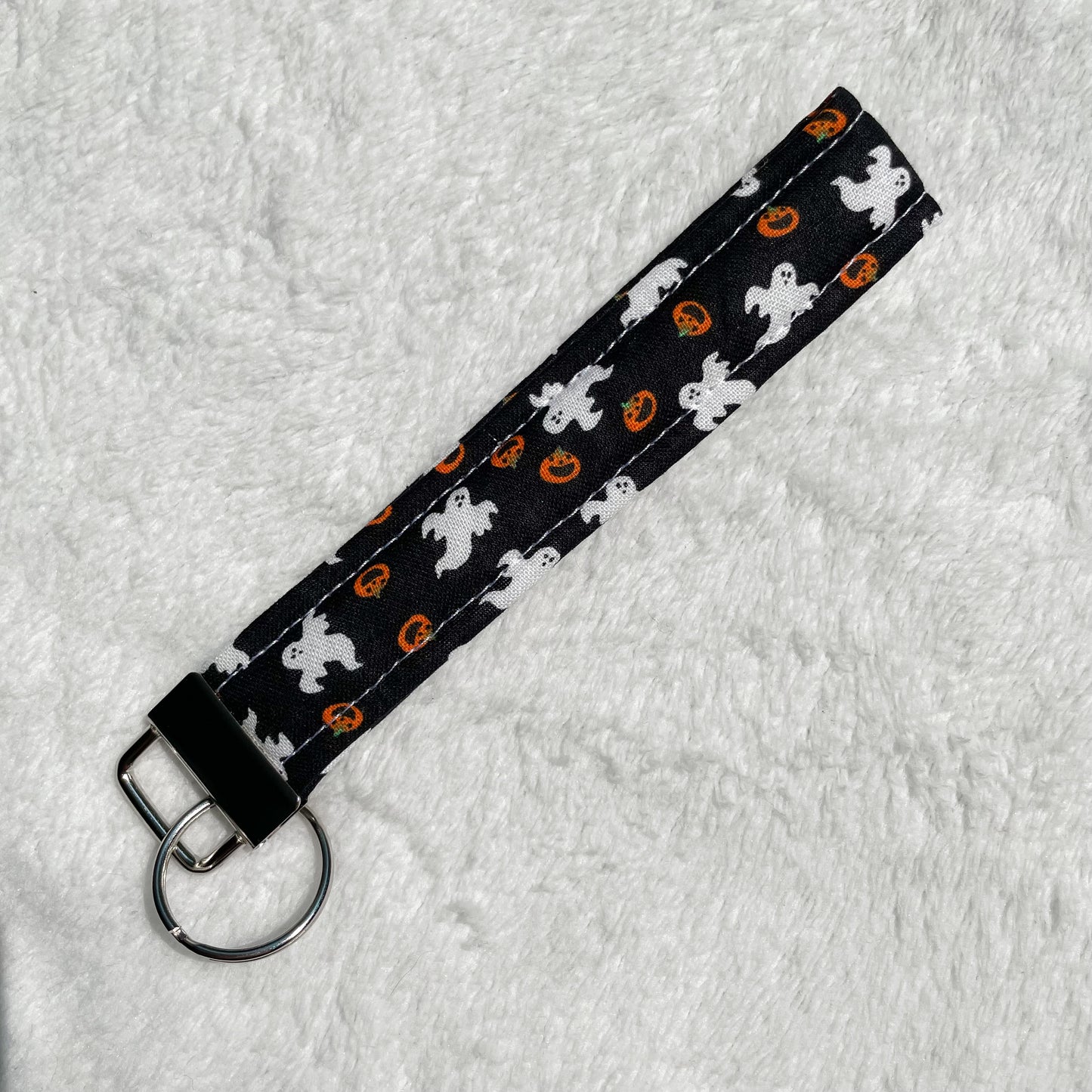 Ghosts and Pumpkins Keychain Wristlet