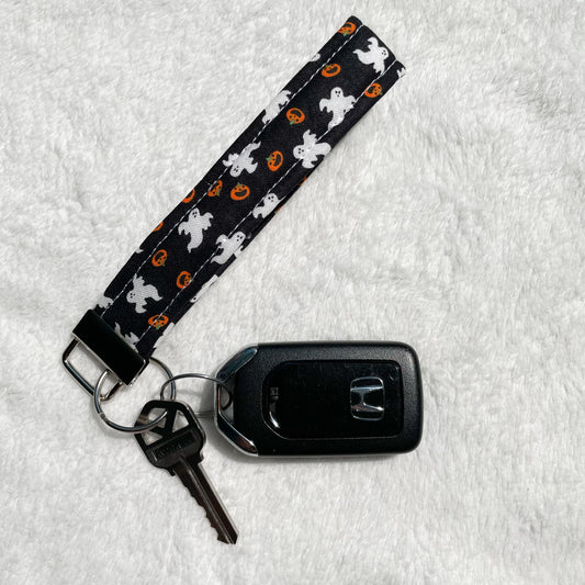 Ghosts and Pumpkins Keychain Wristlet