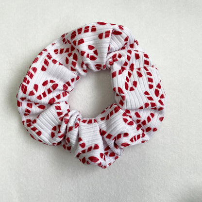 Red and White Christmas Scrunchie