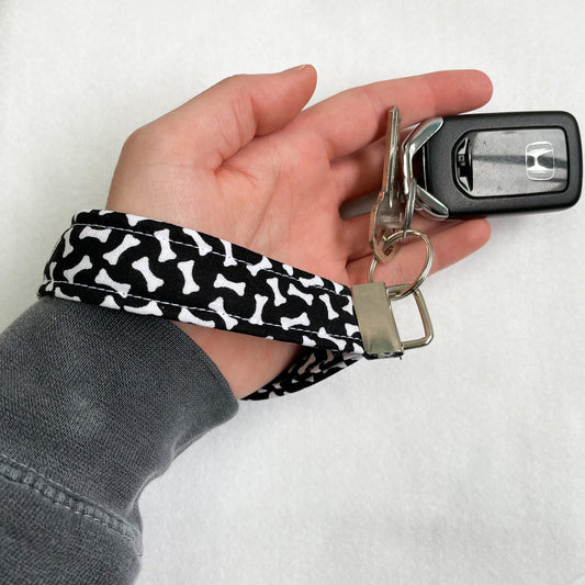 Dog Bone Keychain Wristlet