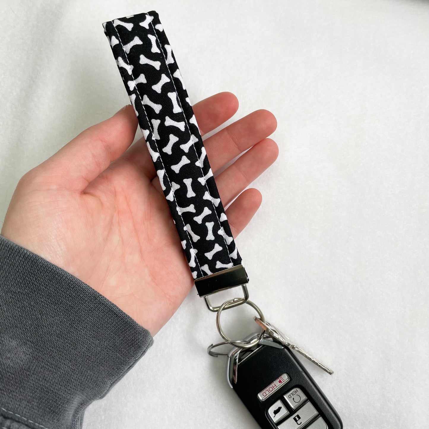 Dog Bone Keychain Wristlet