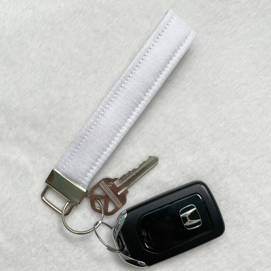 Shimmer White Keychain Wristlet
