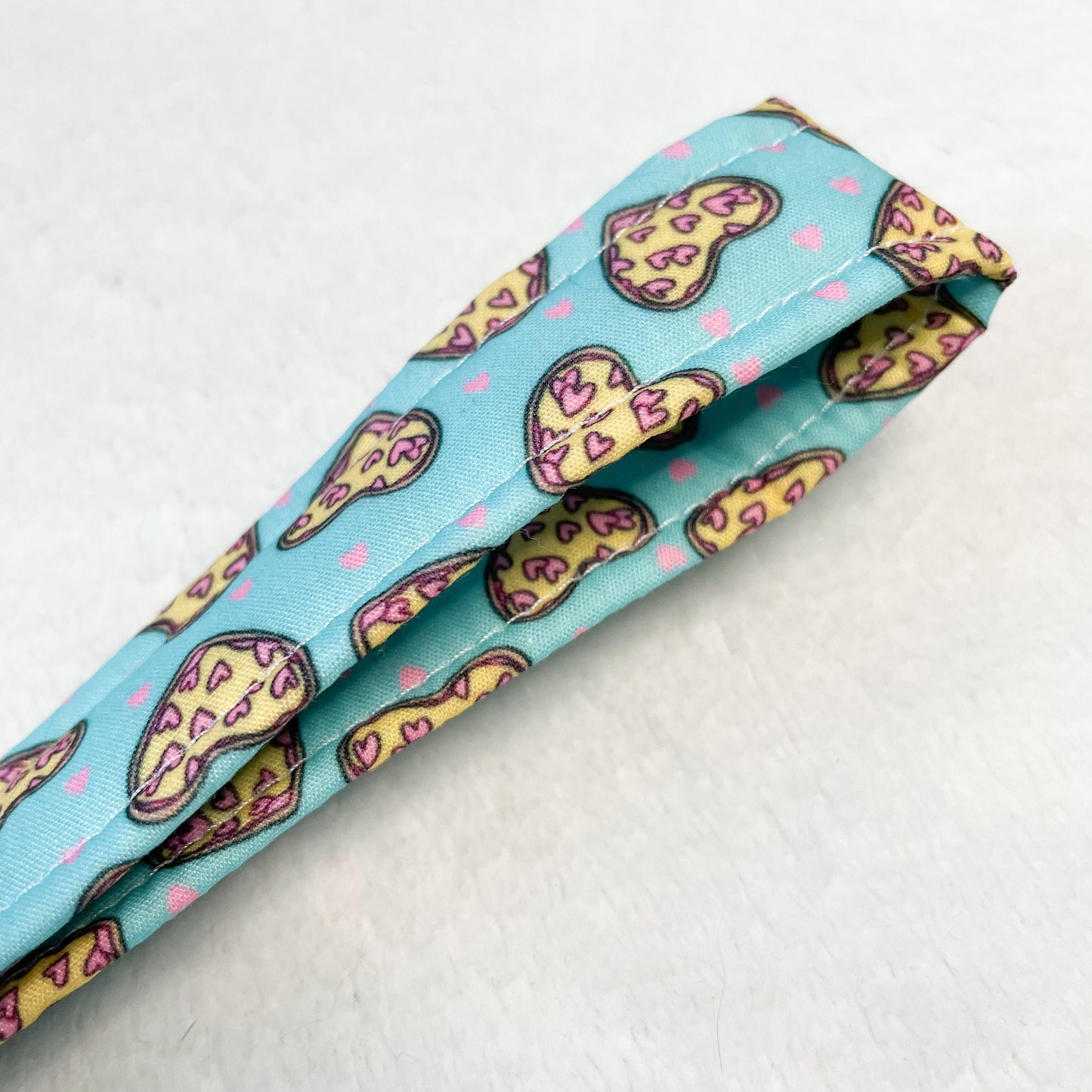 Pizza Hearts Keychain Wristlet
