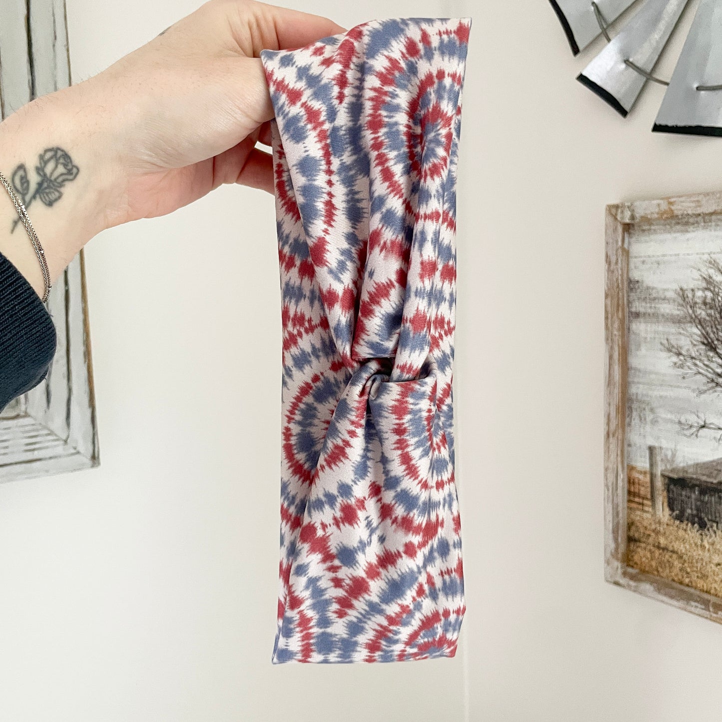Vintage Tie Dye Twist Headband