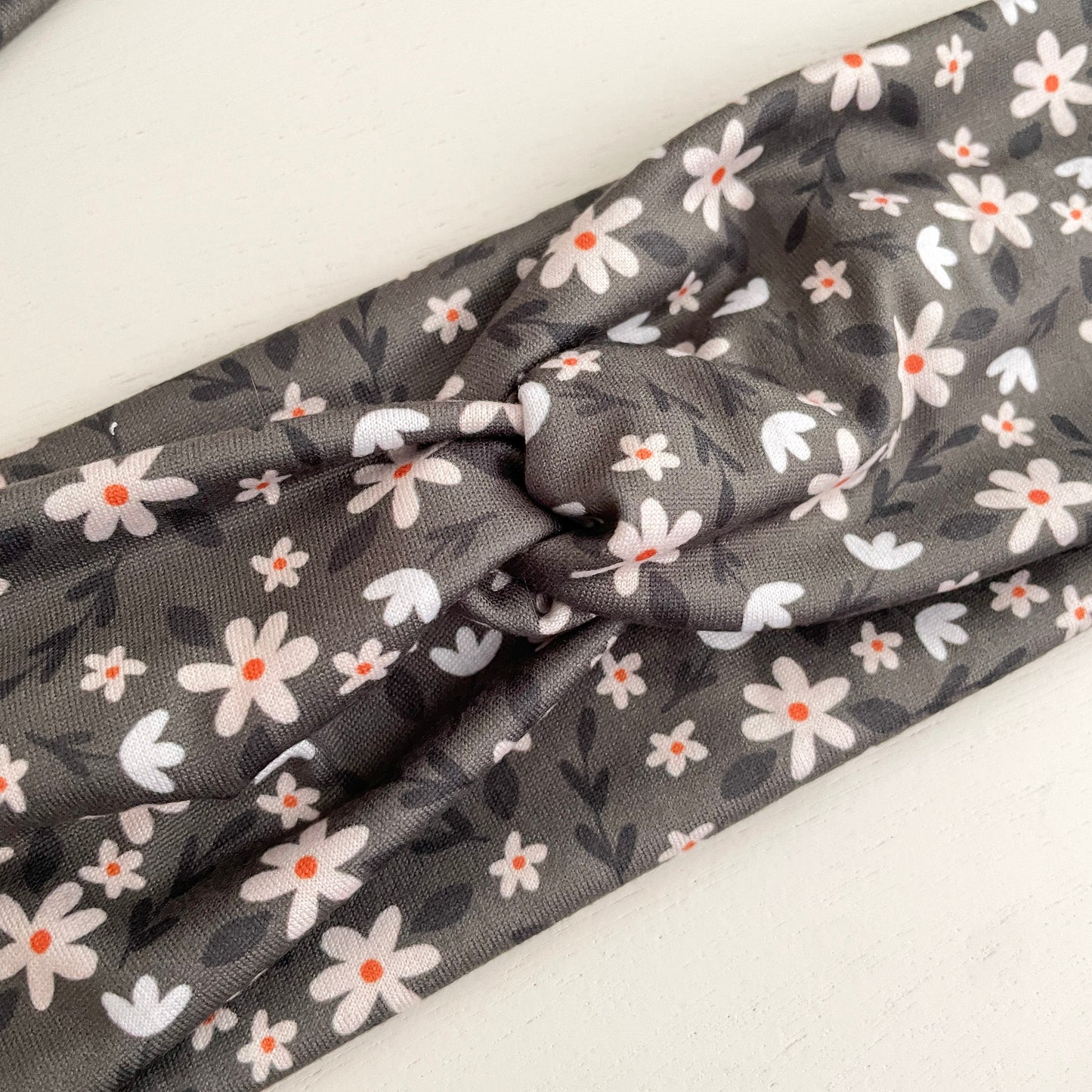 Green Floral Twist Headband