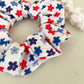 Red, White, and Blue Floral Scrunchie