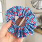 Red, White, and Blue Leopard Scrunchie
