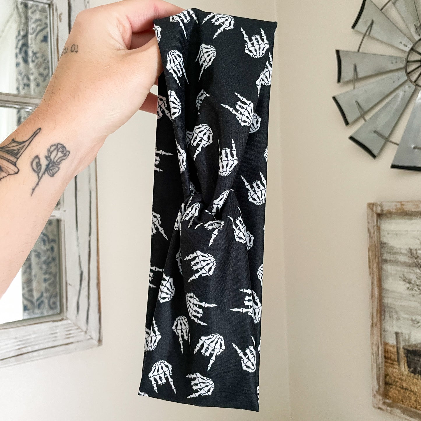 Rock Skeleton Twist Headband