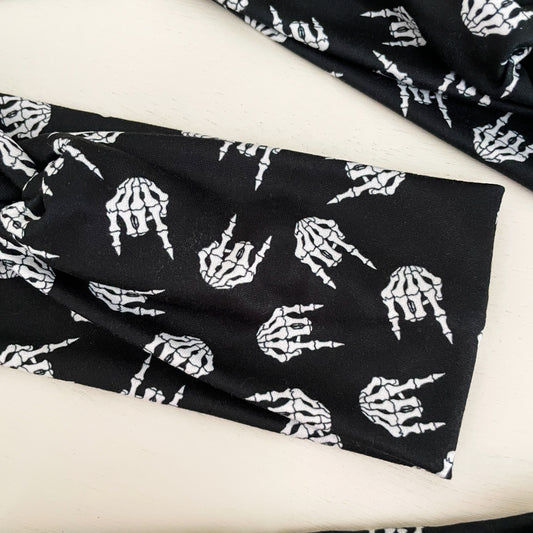 Rock Skeleton Twist Headband