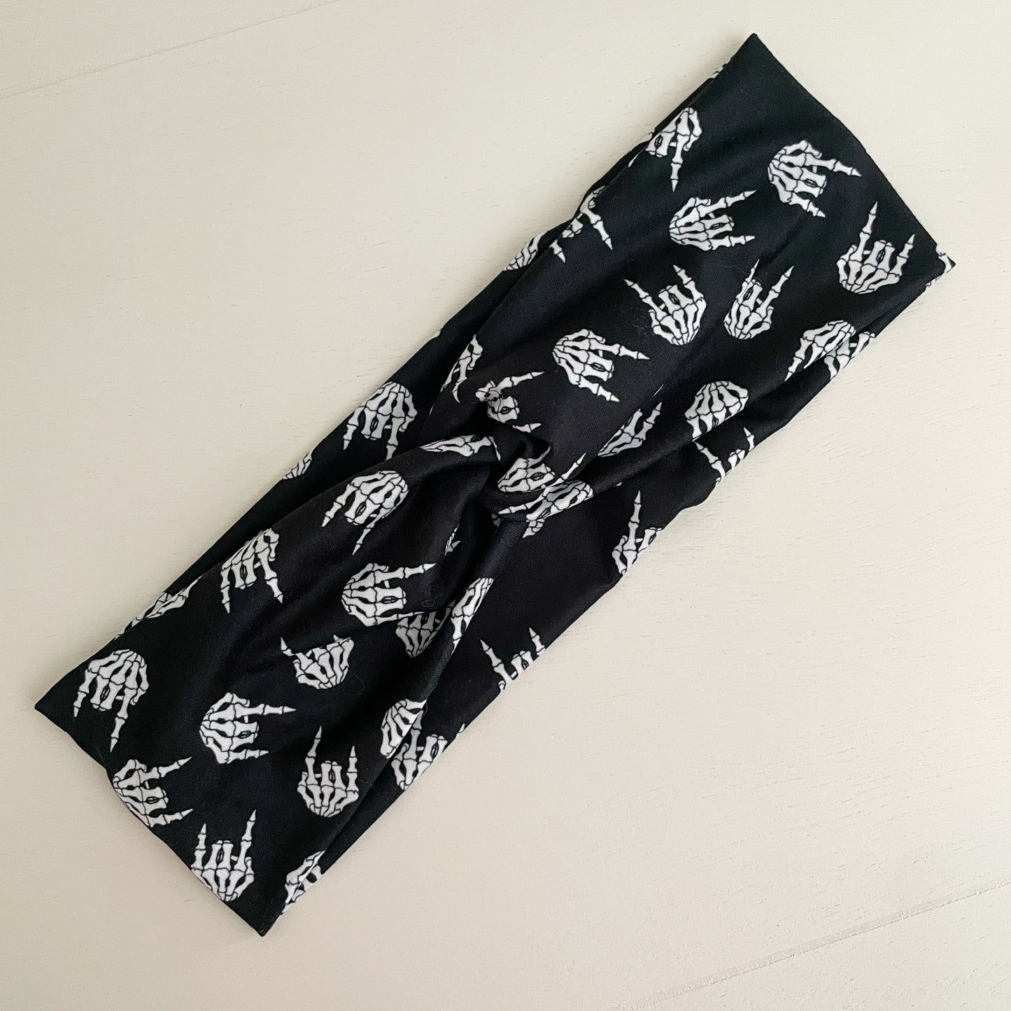 Rock Skeleton Twist Headband