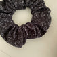Black Floral Scrunchie