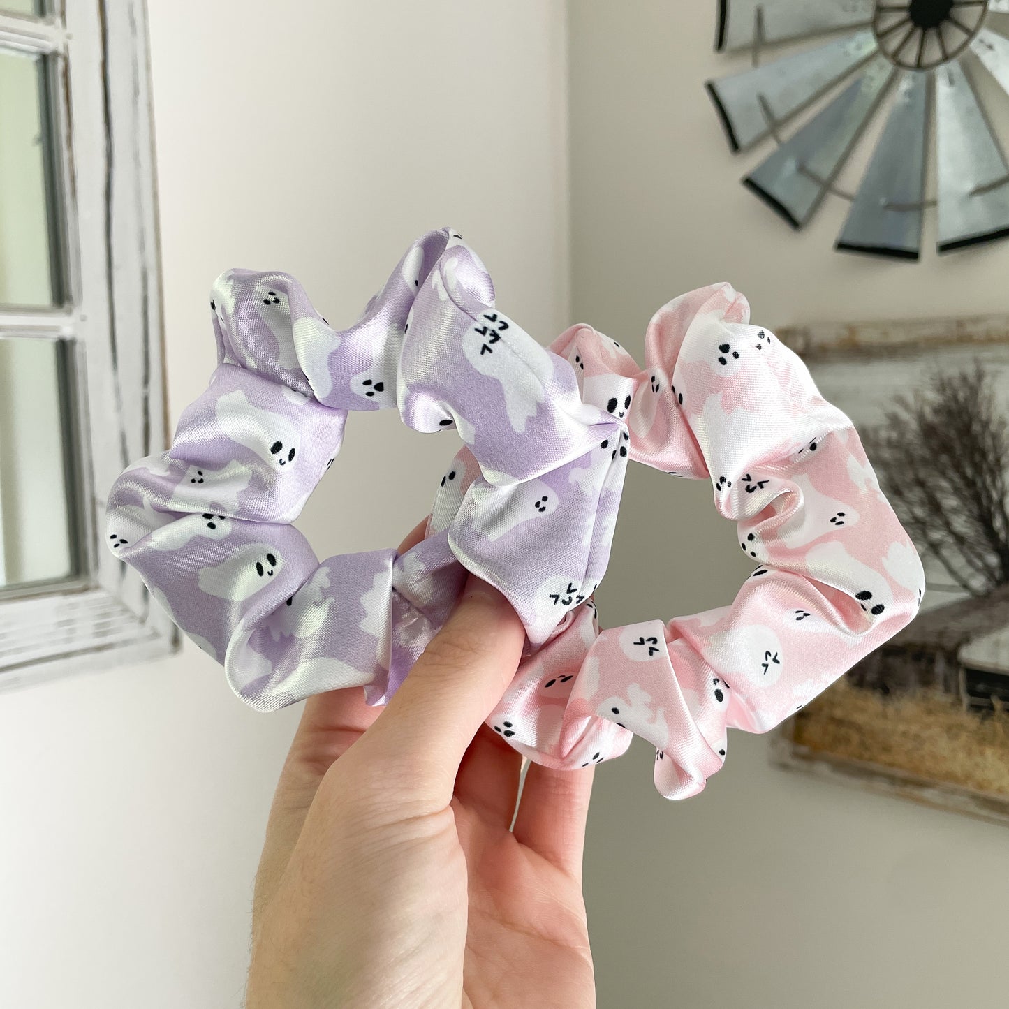 Ghosts Satin Scrunchie