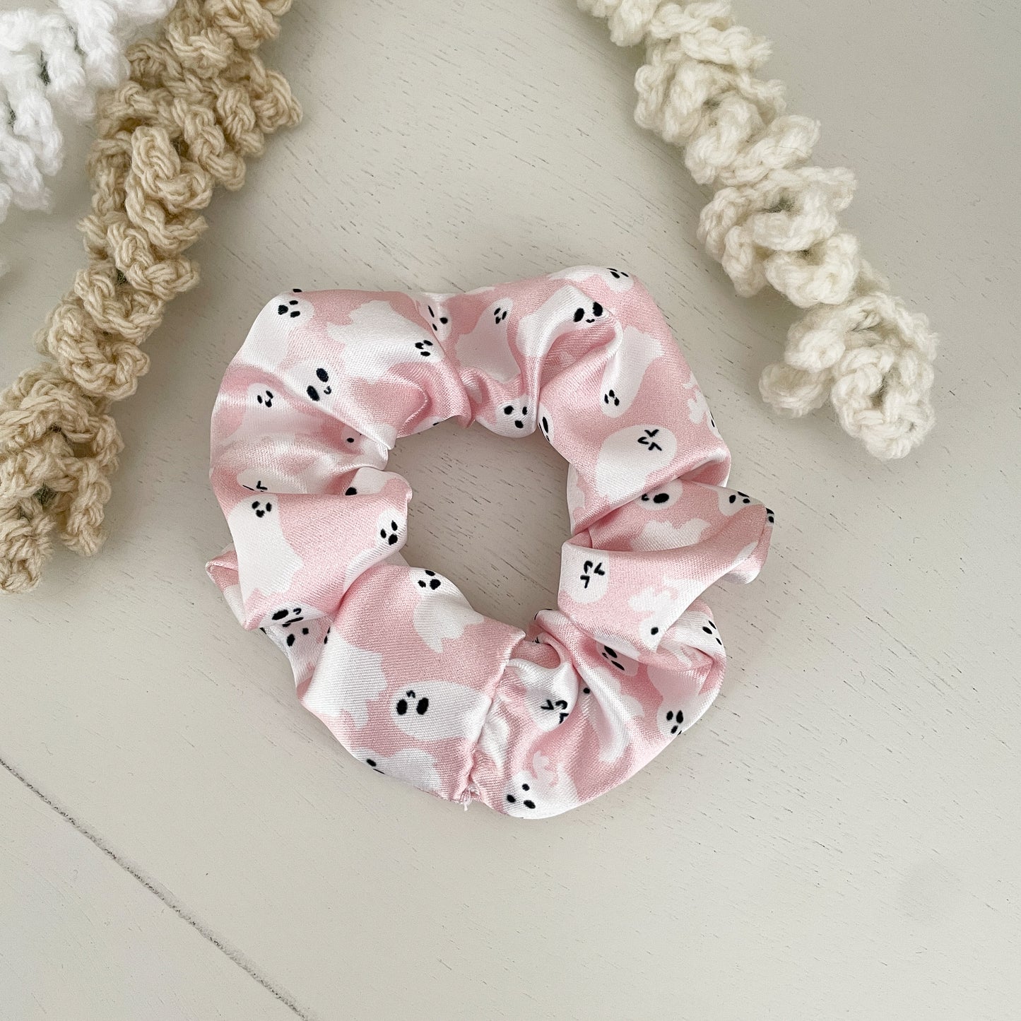 Ghosts Satin Scrunchie