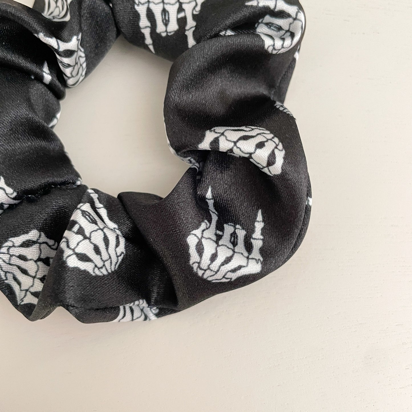 Rock Skeleton Satin Scrunchie