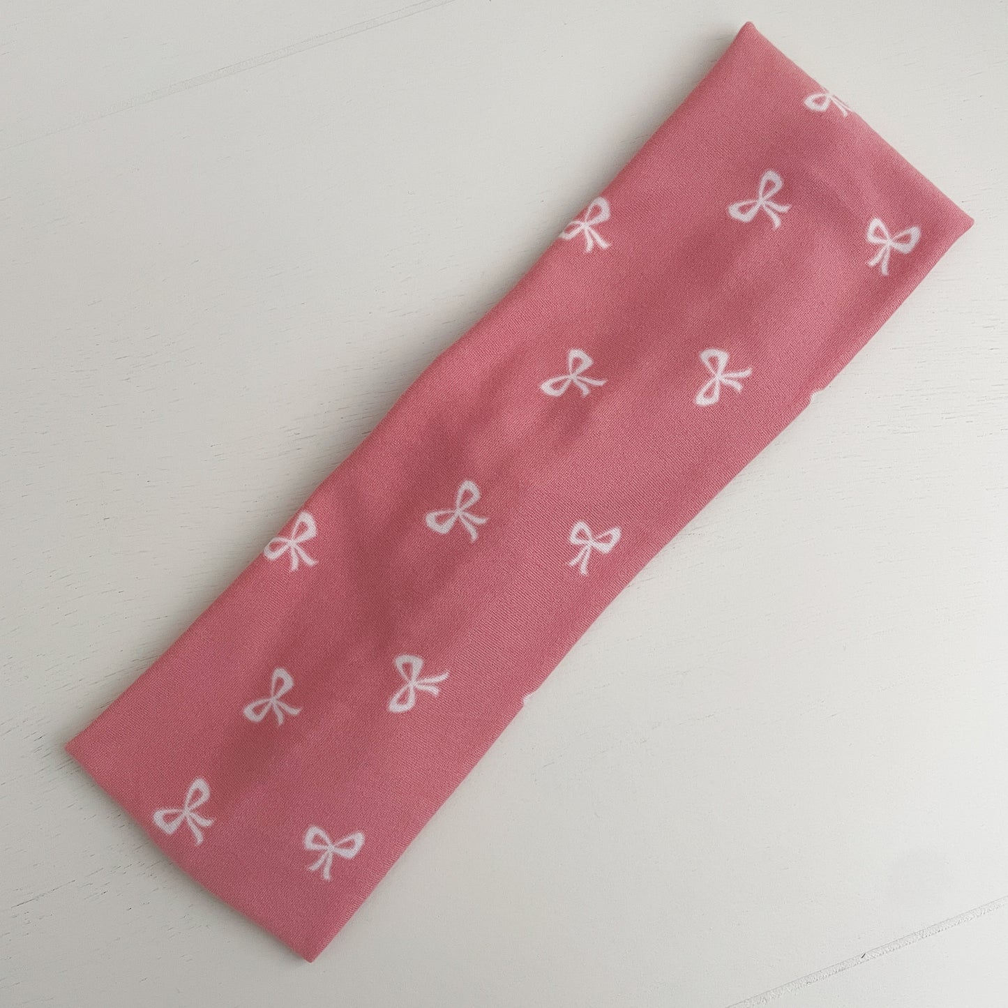 Pink Bow Twist Headband