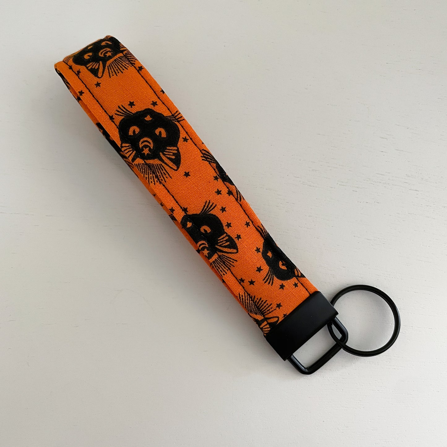 Black Cat Keychain Wristlet