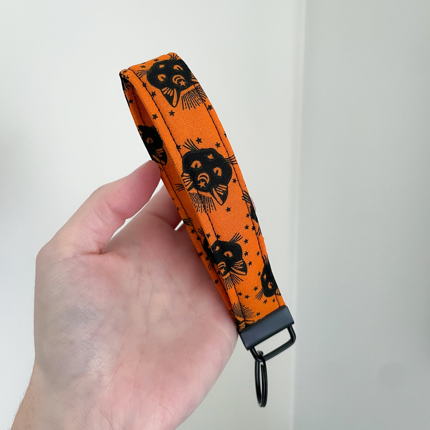 Black Cat Keychain Wristlet