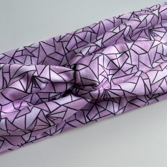 Purple Crystal Twist Headband