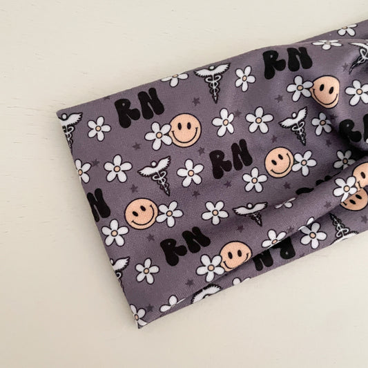 Nurse 'RN' Twist Headband