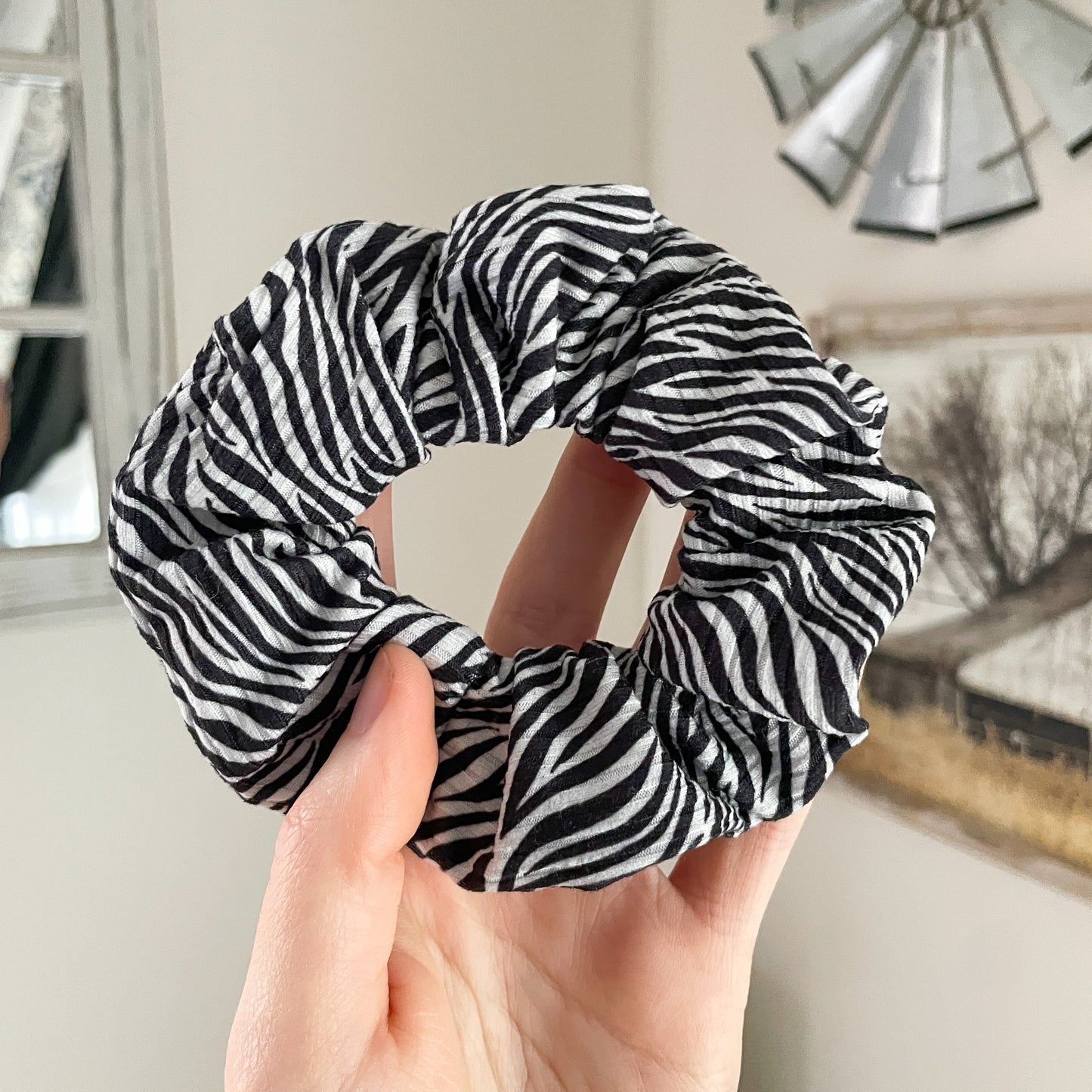 Zebra Print Scrunchie