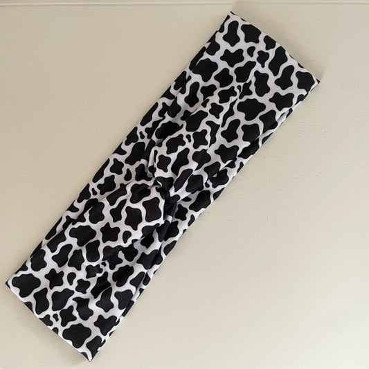 Cow Print Twist Headband