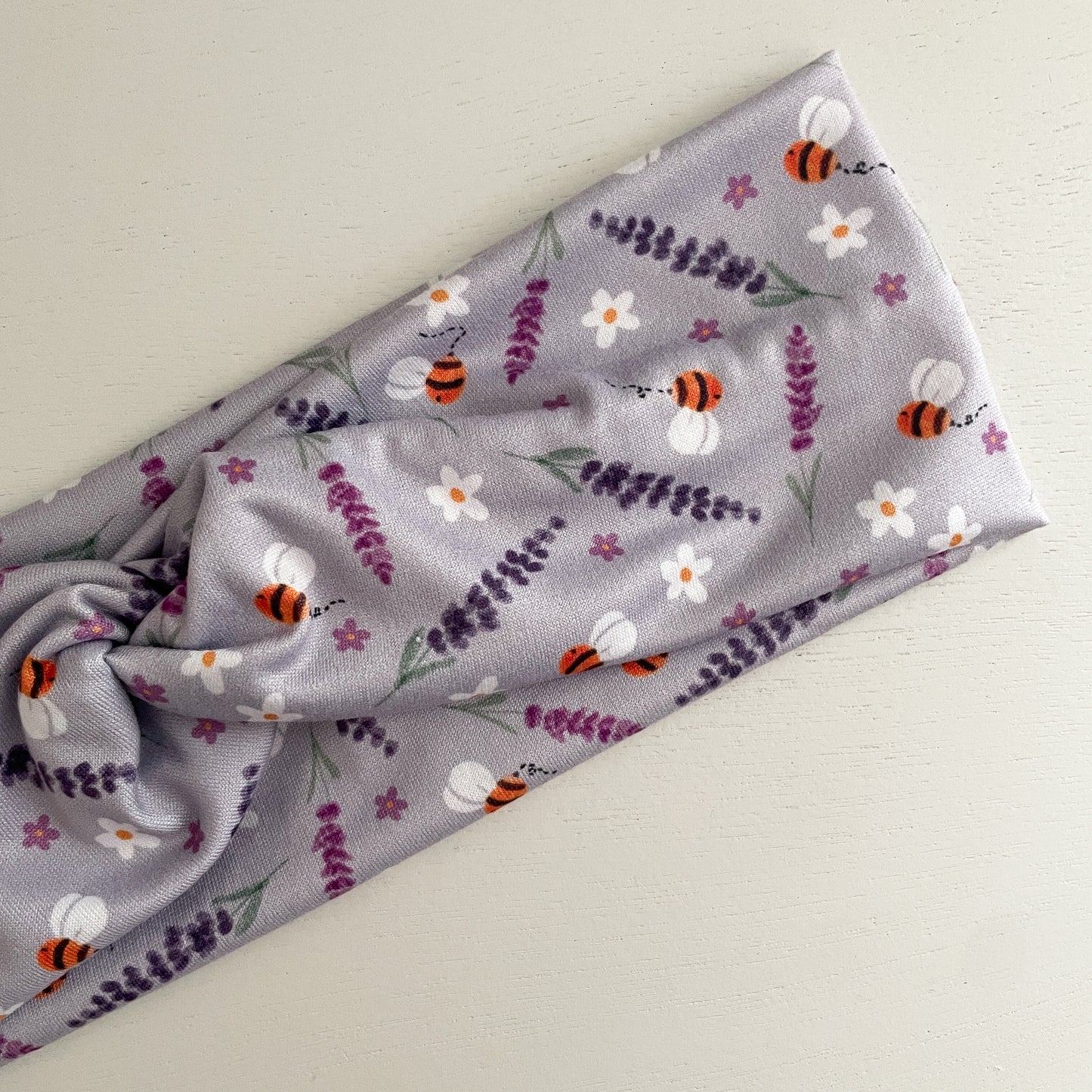 Lavender Bee Twist Headband